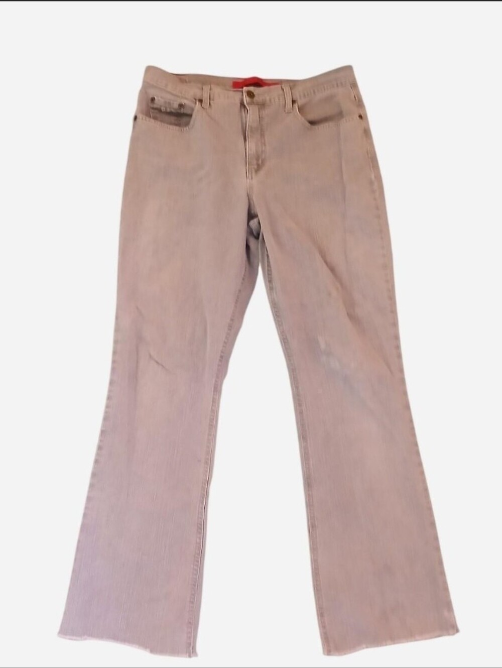 Jeans Womens Large Luxury Gloria VANDERBILT made In Egypt Low Rise Bootcut Grey